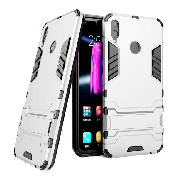 

Ударопрочный чехол-подставка Transformer для Huawei Honor 8X Max с мощной защитой корпуса (Серебряный / Satin Silver) (680204)