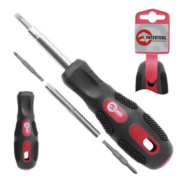 

Отвертка 6 В 1 Обрезиненная Ручка Intertool Vt-1004