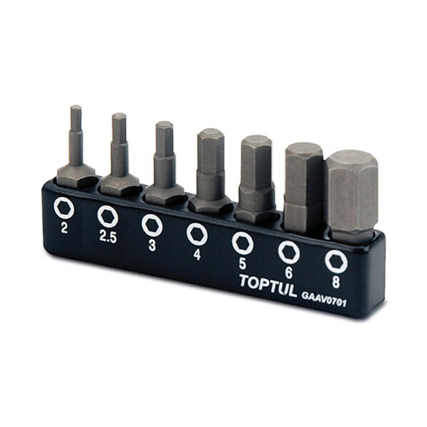 

Набор Бит Шестигранных Toptul 1/4" 7Ед. (Hex: 2, 2.5, 3, 4, 5, 6, 8Mm) Gaav0701