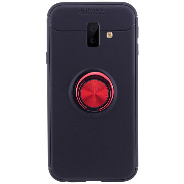 

TPU чехол Deen ColorRing под магнитный держатель для Samsung Galaxy J6+ (2018) (J610F) (Черный / Красный) (665780)