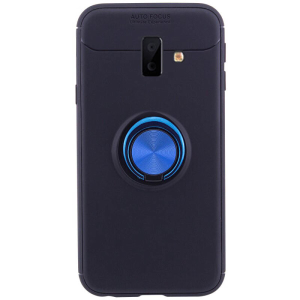 

TPU чехол Deen ColorRing под магнитный держатель для Samsung Galaxy J6+ (2018) (J610F) (Черный / Синий) (665781)