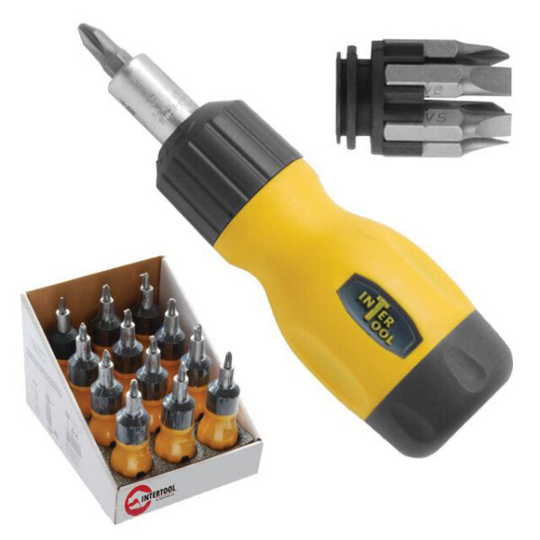

Отвертка Реверсионная С Комплектом Насадок 6Ед. Intertool Vt-1009
