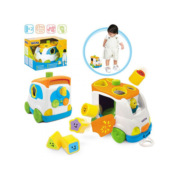 

Игра 2071 Машинка, 2В1, Каталка-Сортер