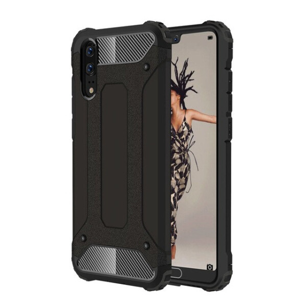 

Бронированный противоударный TPU+PC чехол Immortal для Huawei P20 (Черный) (583982)