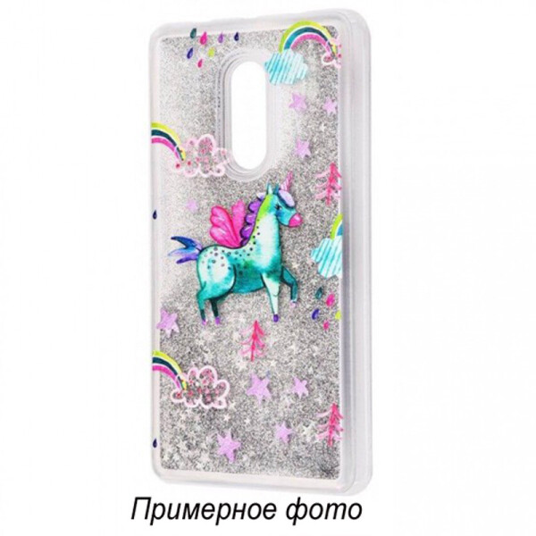 

TPU+PC чехол Liquid (glitter) для Huawei P10 Lite ((13.) Единорог) (580089)