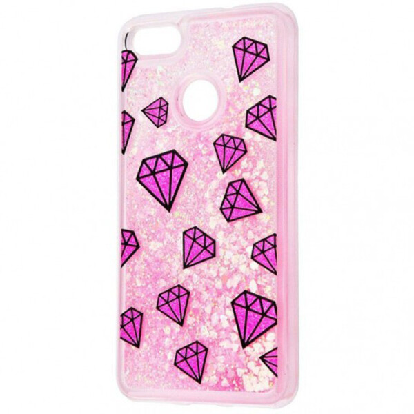 

TPU+PC чехол Liquid (glitter) для Huawei P10 Lite ((8.) Розовый алмаз) (580453)
