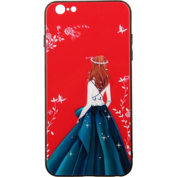 

Чехол-накладка TOTO Tempered Glass Phone Case Fashionable для Apple iPhone 6 Plus/6S Plus Green Dress Girl