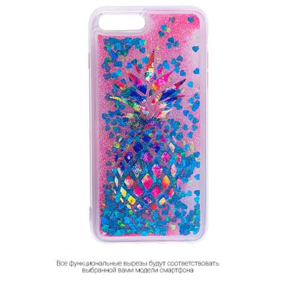 

TPU+PC чехол Liquid (glitter) для Samsung J330 Galaxy J3 (2017) ((15.) Ананас фиолетовый) (580283)
