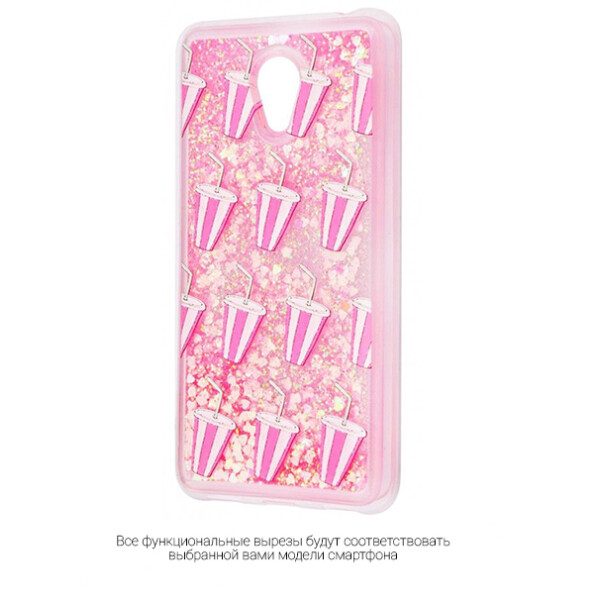

TPU+PC чехол Liquid (glitter) для Samsung J330 Galaxy J3 (2017) ((19.) Коктейль) (580285)