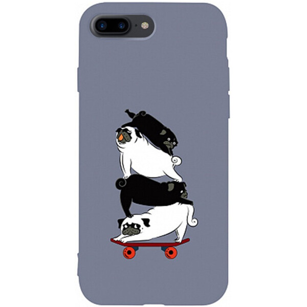 

Чехол-накладка TOTO Matt Tpu 2mm Print Case Apple iPhone 7 Plus/8 Plus #51 Mops Skate Lavander Grey