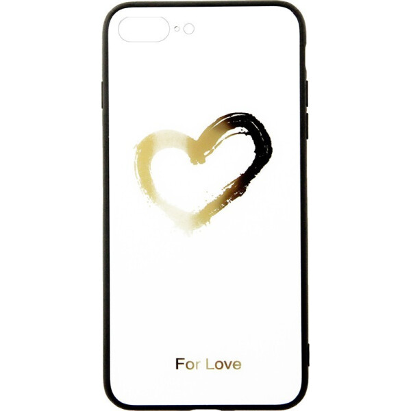 

Чехол-накладка TOTO Tempered Glass Phone Case Fashionable для Apple iPhone 7 Plus/8 plus Heart on White