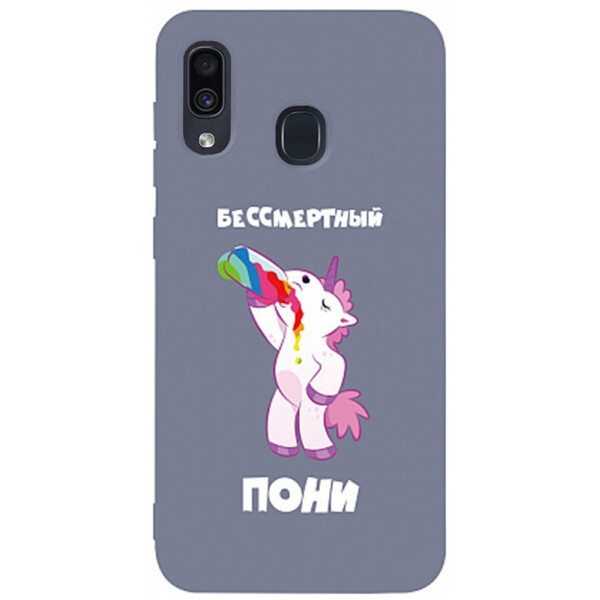 

Чехол-накладка TOTO Matt Tpu 2mm Print Case Samsung Galaxy A20/A30 #20 Unicorn Drink Lavander Grey