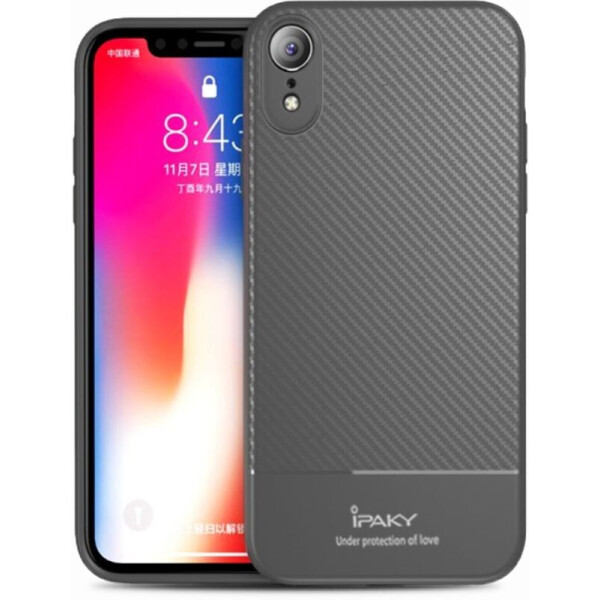 

Чехол-накладка Ipaky Carbon Fiber Series/ TPU Case with Carbon Fiber Pattern iPhone Xr (6,1) Gray