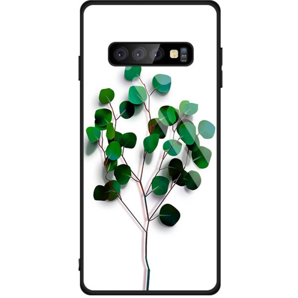 

Чехол-накладка TOTO Tempered Glass Phone Case Fashionable для Samsung Galaxy S10 Tree of Life White