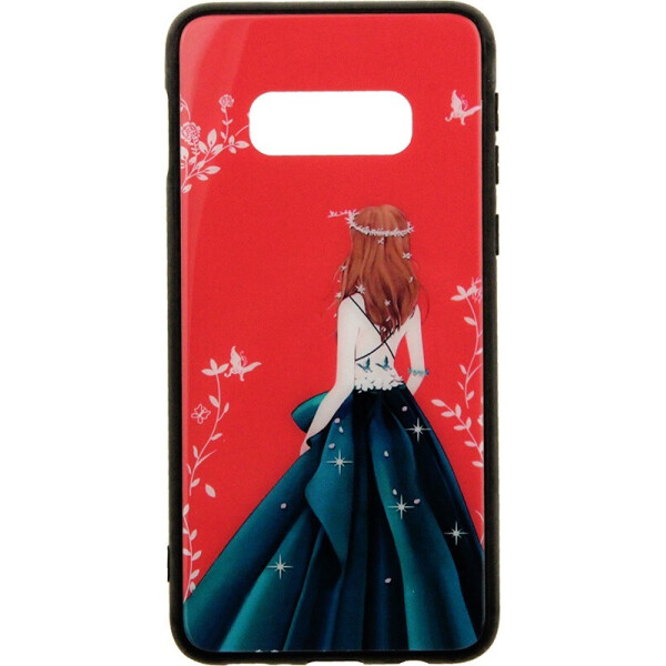 

Чехол-накладка TOTO Tempered Glass Phone Case Fashionable для Samsung Galaxy S10E Green Dress Girl