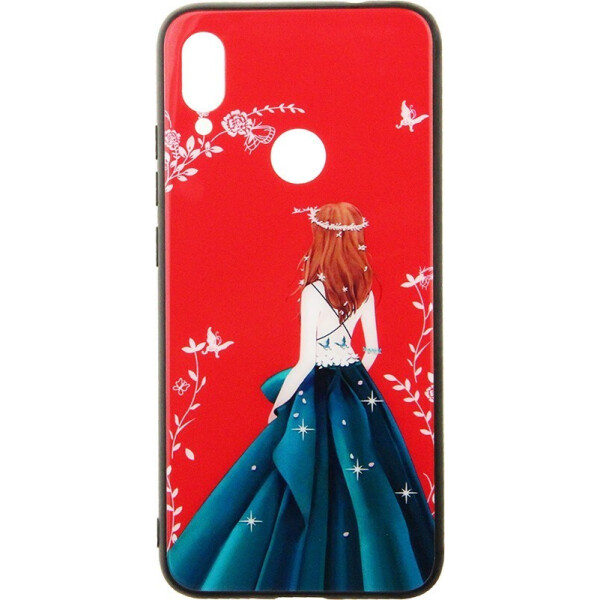 

Чехол-накладка TOTO Tempered Glass Phone Case Fashionable для Xiaomi Redmi Note 7 Green Dress Girl