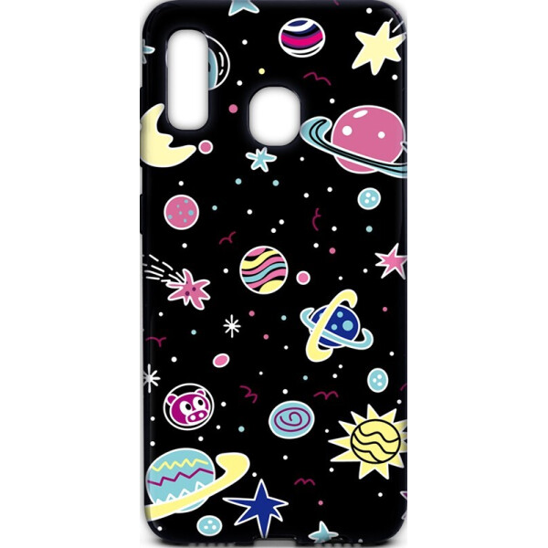 

Чехол-накладка TOTO Cartoon Soft Silicone TPU Case Samsung Galaxy A20/A30 Space Planets Black