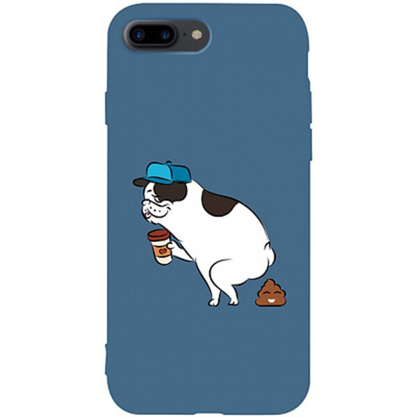 

Чехол-накладка TOTO Matt Tpu 2mm Print Case Apple iPhone 7 Plus/8 Plus #50 Mops Kak Navy Blue