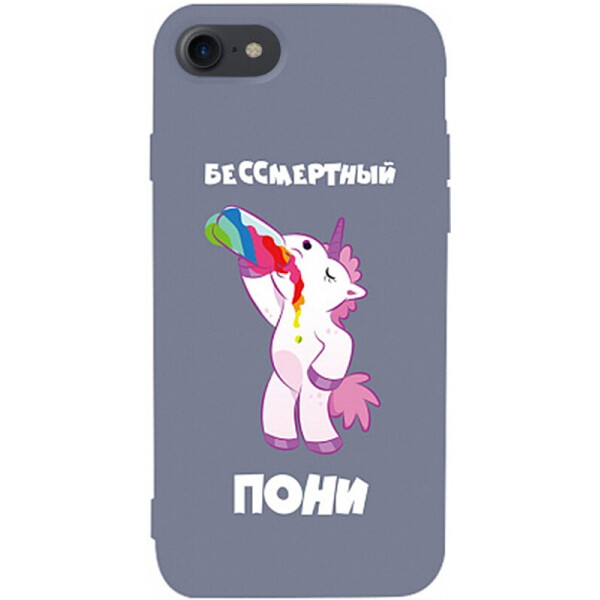 

Чехол-накладка TOTO Matt Tpu 2mm Print Case Apple iPhone 7/8 #20 Unicorn Drink Lavander Grey