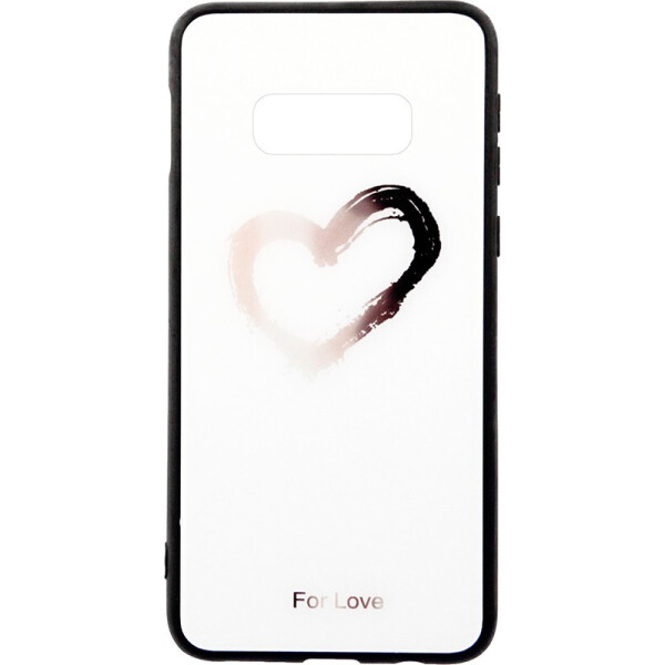 

Чехол-накладка TOTO Tempered Glass Phone Case Fashionable для Samsung Galaxy S10E Heart on White