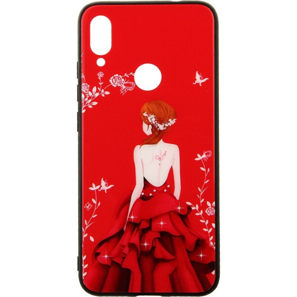 

Чехол-накладка TOTO Tempered Glass Phone Case Fashionable для Xiaomi Redmi Note 7 Red Dress Girl