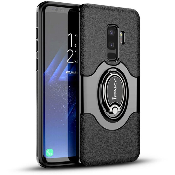 

Чехол-накладка Ipaky 360° Free Rotation Ring Holder case Samsung Galaxy S9 Plus G965F Black