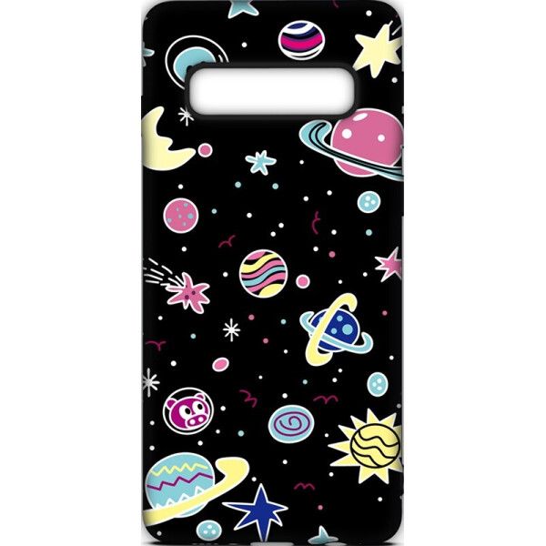 

Чехол-накладка TOTO Cartoon Soft Silicone TPU Case Samsung Galaxy S10 Space Planets Black