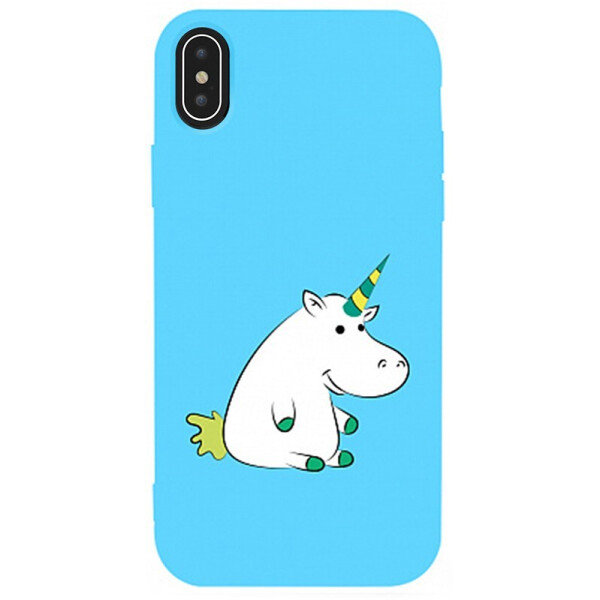 

Чехол-накладка TOTO Matt Tpu 2mm Print Case Apple iPhone Xs Max #1 Unicorn Circle Sky Blue