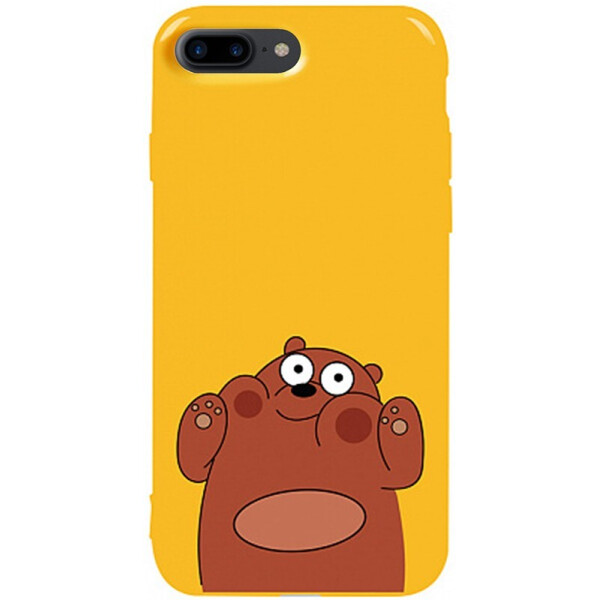 

Чехол-накладка TOTO Pure Tpu 2mm Print Case Apple iPhone 7 Plus/8 Plus #56 Bear Ups Yellow
