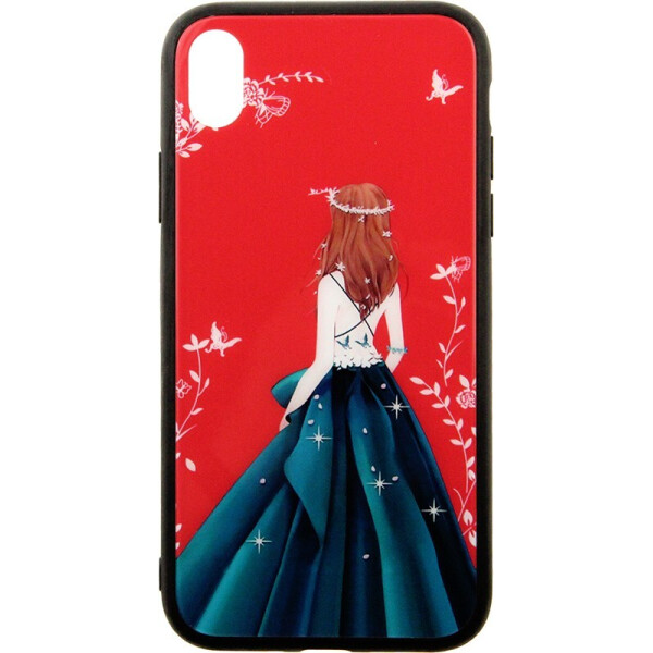 

Чехол-накладка TOTO Tempered Glass Phone Case Fashionable для Apple iPhone XR Green Dress Girl
