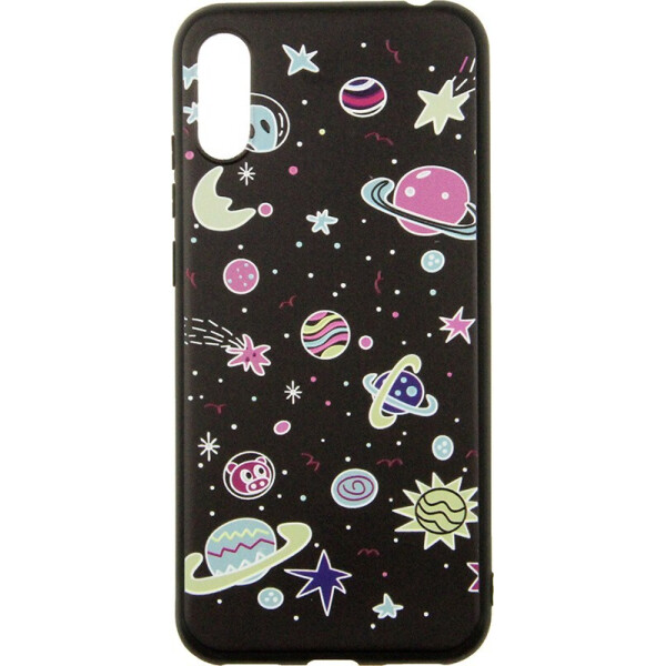 

Чехол-накладка TOTO Cartoon Soft Silicone TPU Case Huawei Y6 2019 Space Planets Black