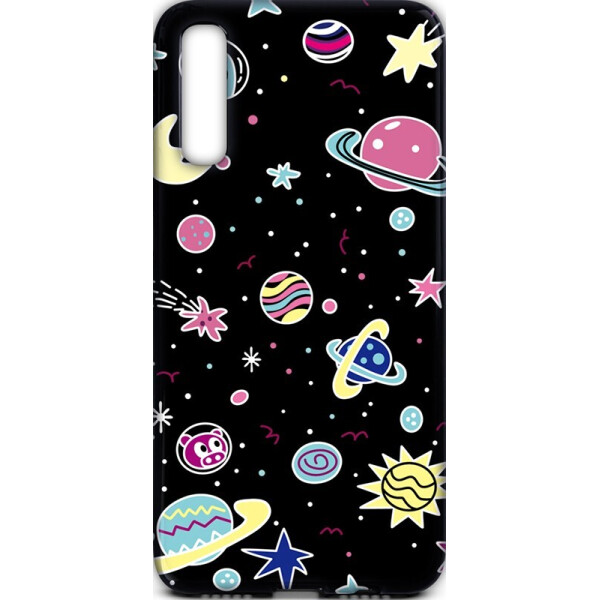 

Чехол-накладка TOTO Cartoon Soft Silicone TPU Case Samsung Galaxy A50 Space Planets Black