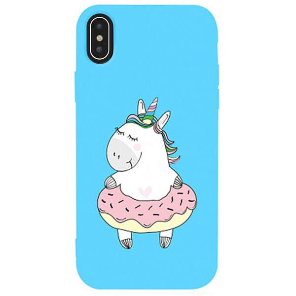 

Чехол-накладка TOTO Matt Tpu 2mm Print Case Apple iPhone Xs Max #3 Unicorn Donut Sky Blue