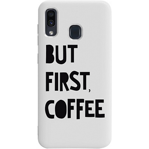

Чехол-накладка TOTO Pure Tpu 2mm Print Case Samsung Galaxy A20/A30 #41 First Coffee White