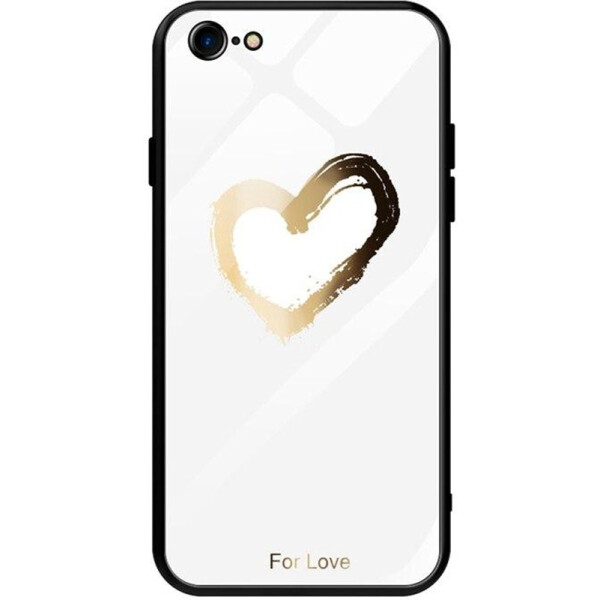

Чехол-накладка TOTO Tempered Glass Phone Case Fashionable для Apple iPhone 7/8 Heart on White