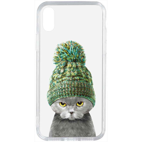 

Чехол-накладка TOTO Acrylic+Tpu Print Case Apple iPhone Xs Max #7 Cat In Hat Transparent