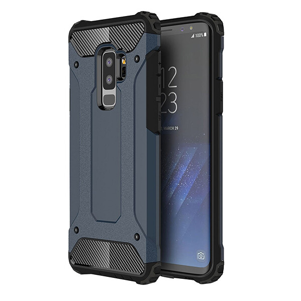 

Бронированный противоударный TPU+PC чехол Immortal для Samsung Galaxy S9+ (Серый / Metal slate) (475642)