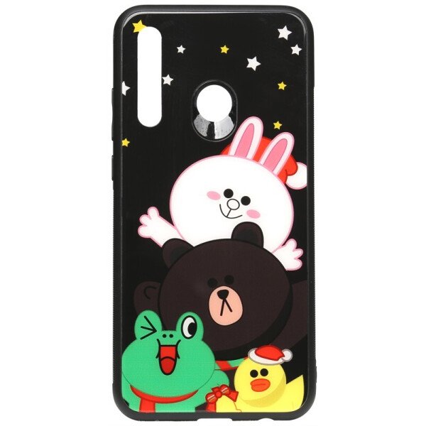 

Чехол-накладка TOTO Cartoon Print Glass Case для Huawei P Smart+ 2019 Line friends all about