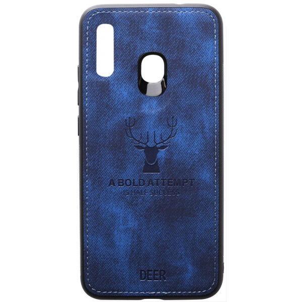 

Чехол-накладка TOTO Deer Shell With Leather Effect Case для Samsung Galaxy A20/A30 Dark Blue