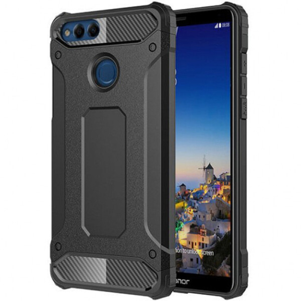 

Бронированный противоударный TPU+PC чехол Immortal для Huawei Honor 7X (Черный) (475604)