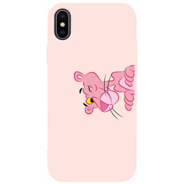 

Чехол-накладка TOTO Matt Tpu 2mm Print Case Apple iPhone X/XS #54 Pink Pantera Sand pink