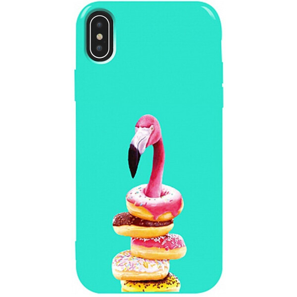 

Чехол-накладка TOTO Pure Tpu 2mm Print Case Apple iPhone Xs Max #35 Flamingo Donats Mint