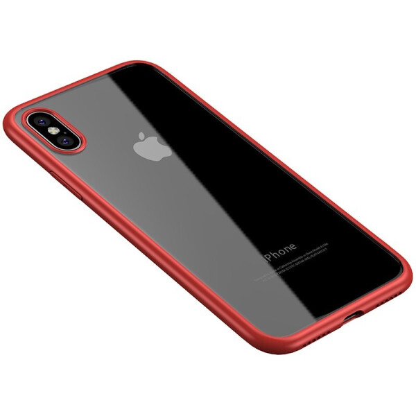 

Чехол-накладка Ipaky Bright Series/TPU frame With Clear PC Case для Apple iPhone XS Max Red