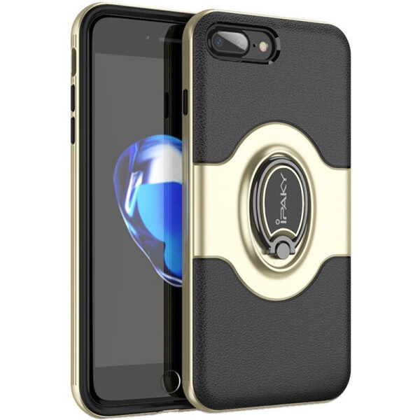 

Чехол-накладка Ipaky PC Bumper Soft case with 360 finger ring holder iPhone 7 Plus Gold