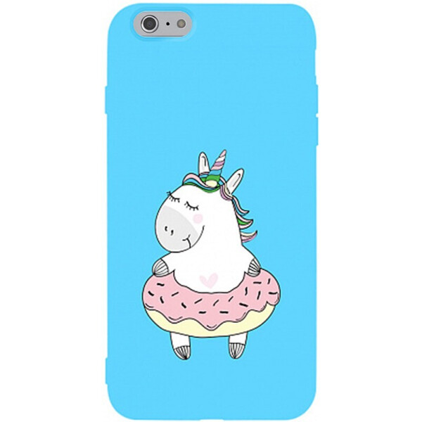 

Чехол-накладка TOTO Matt Tpu 2mm Print Case Apple iPhone 6/6s #3 Unicorn Donut Sky Blue