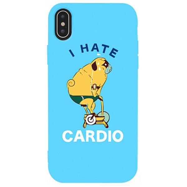 

Чехол-накладка TOTO Matt Tpu 2mm Print Case Apple iPhone Xs Max #5 Hate Cardio Sky Blue