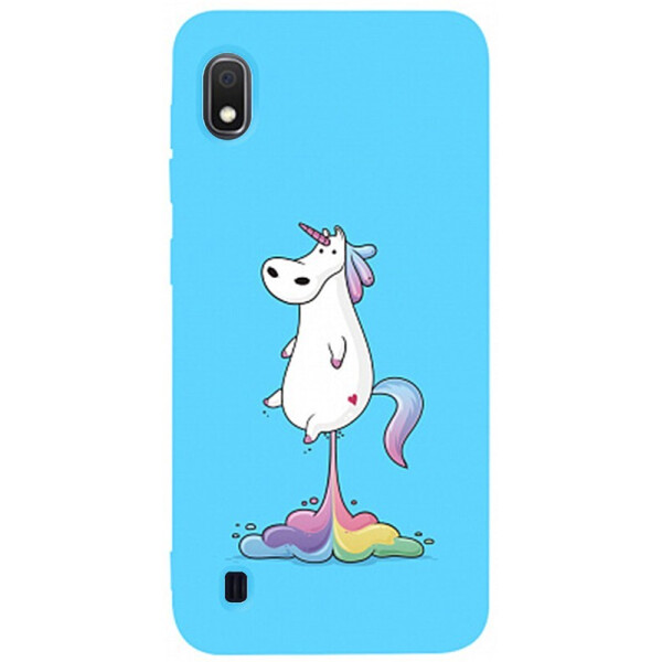 

Чехол-накладка TOTO Matt Tpu 2mm Print Case Samsung Galaxy A10 #30 Unicorn Puk Sky Blue