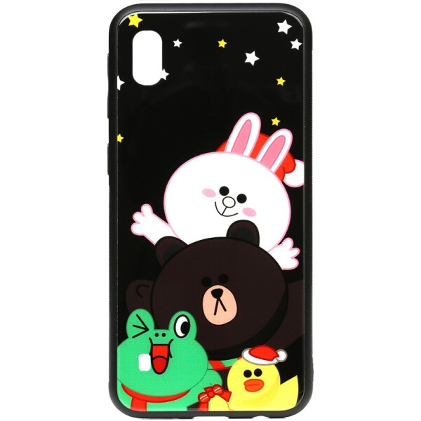 

Чехол-накладка TOTO Cartoon Print Glass Case для Samsung Galaxy A10 Line friends all about