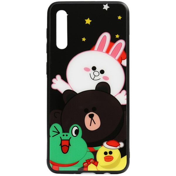 

Чехол-накладка TOTO Cartoon Print Glass Case для Samsung Galaxy A50 Line friends all about