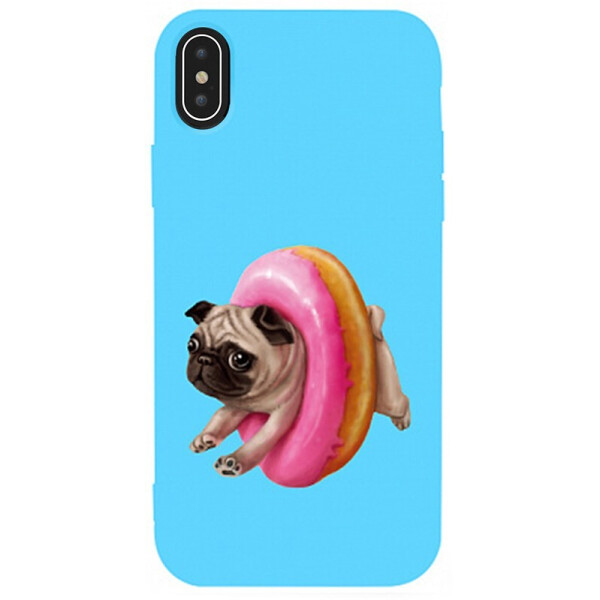 

Чехол-накладка TOTO Matt Tpu 2mm Print Case Apple iPhone Xs Max #34 Dog Donat Sky Blue